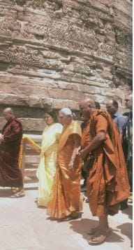 World peace will come by following the path shown by Lord Buddha, his teachings are relevant even today