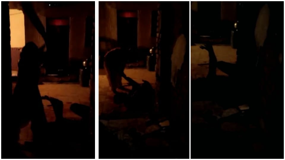 wife beats husband fiercely with cricket bat severely injured
