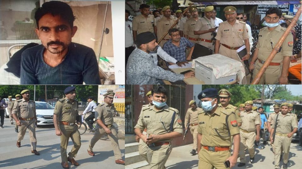 gangster absconding in film style From The Court Premises After Attacking The Police In Agra