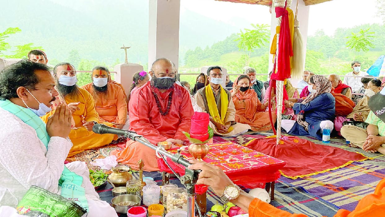 Amarnath Yatra 2022: Bhoomi Pujan of Chadi Mubarak in Gauri Shankar Temple