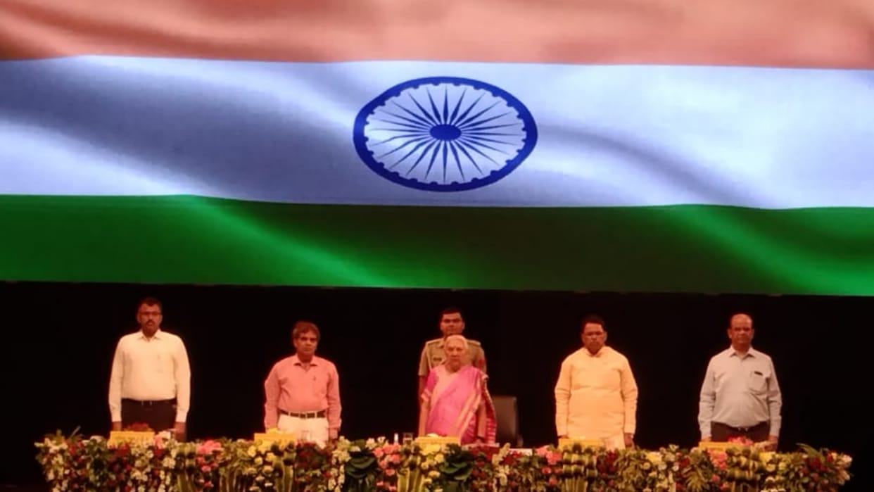 UP governor Anandi Ben Patel inaugrated braille press in Lucknow.