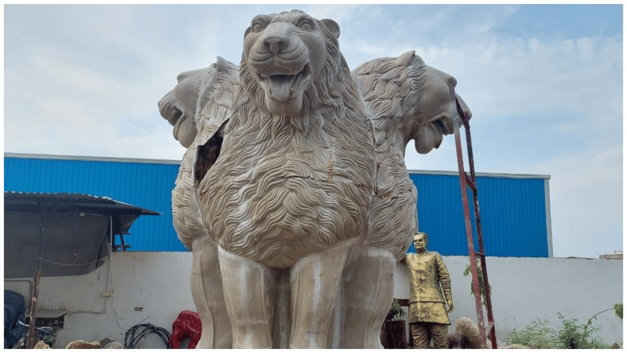 Ashoka Stambh Controversy social media reaction after shoka Pillar On The Roof Of New Parliament Building inaugurated