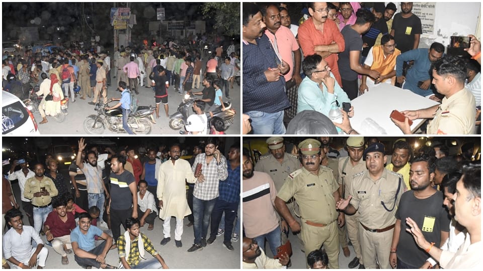 inspector beat up sangh pracharak bjp workers surrounded police post in bareilly