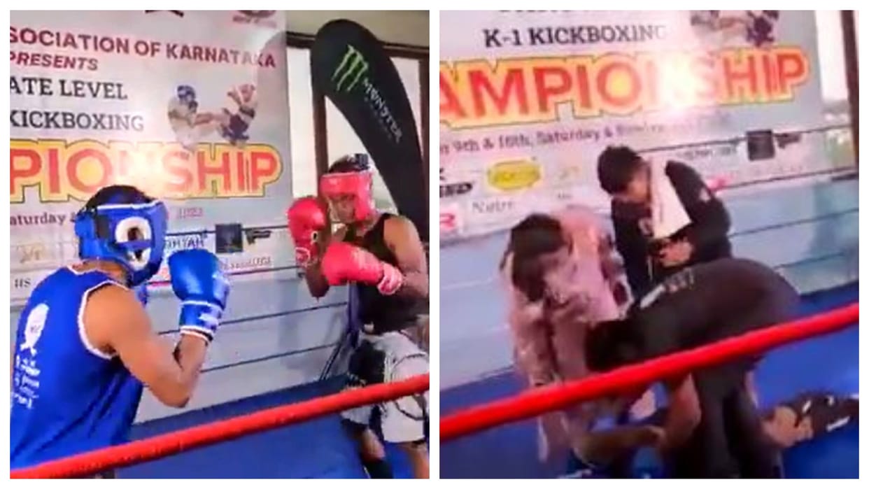 Boxer Death Kickboxer fell in ring on players punch in live match Bengaluru died in hospital