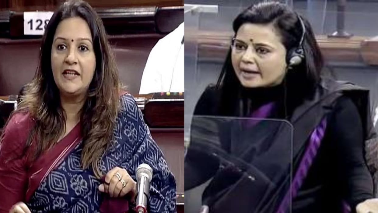 New Unparliamentary Words: Mahua Moitra and Priyanka Chaturvedi took jibe, Baith jaiye, Baith Jaiye, Prem se boliye, Sirf Wah Modi ji wah!