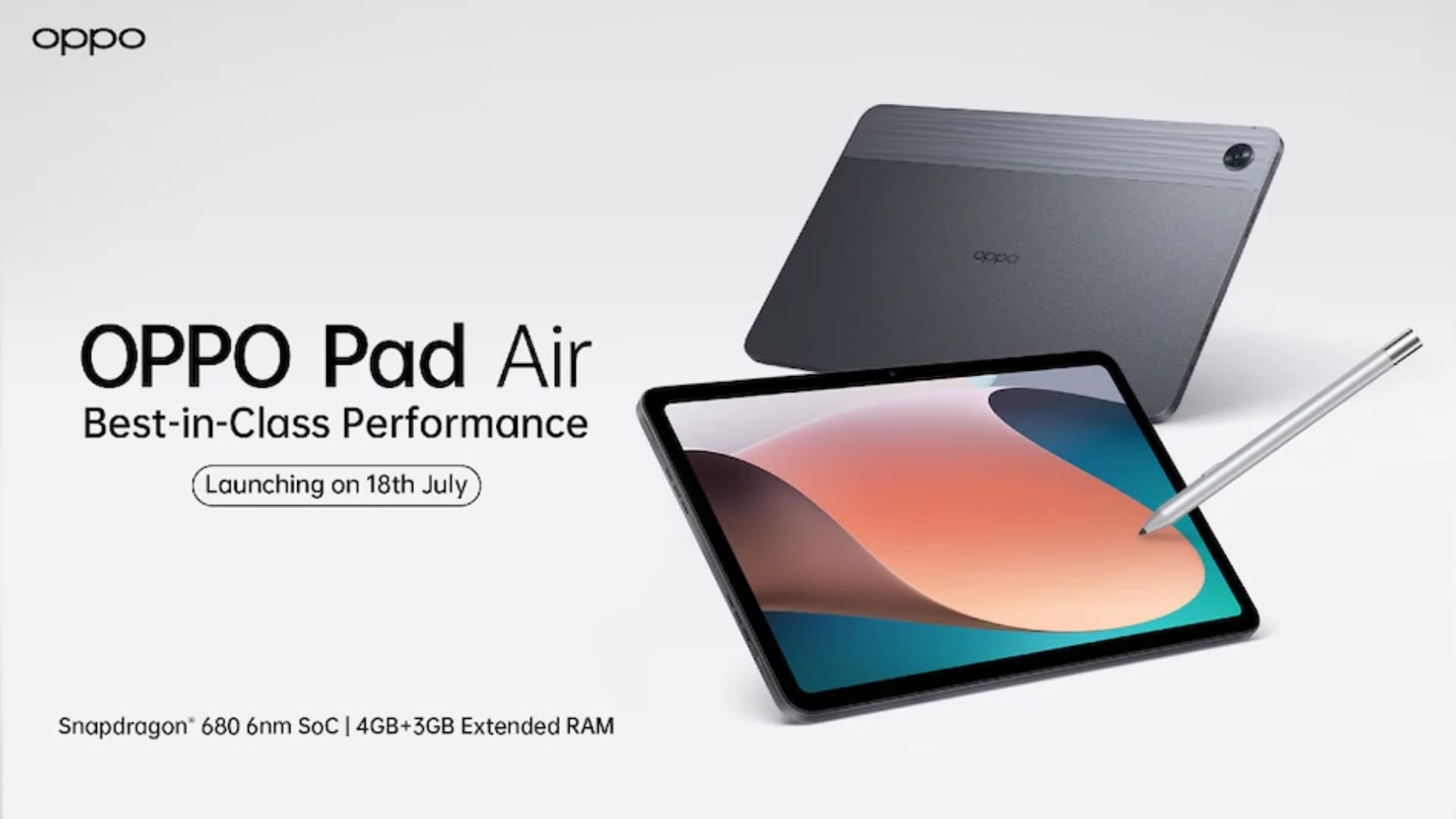 oppo pad air india launch date july 18 reno 8 enco x2 tws earphones specifications