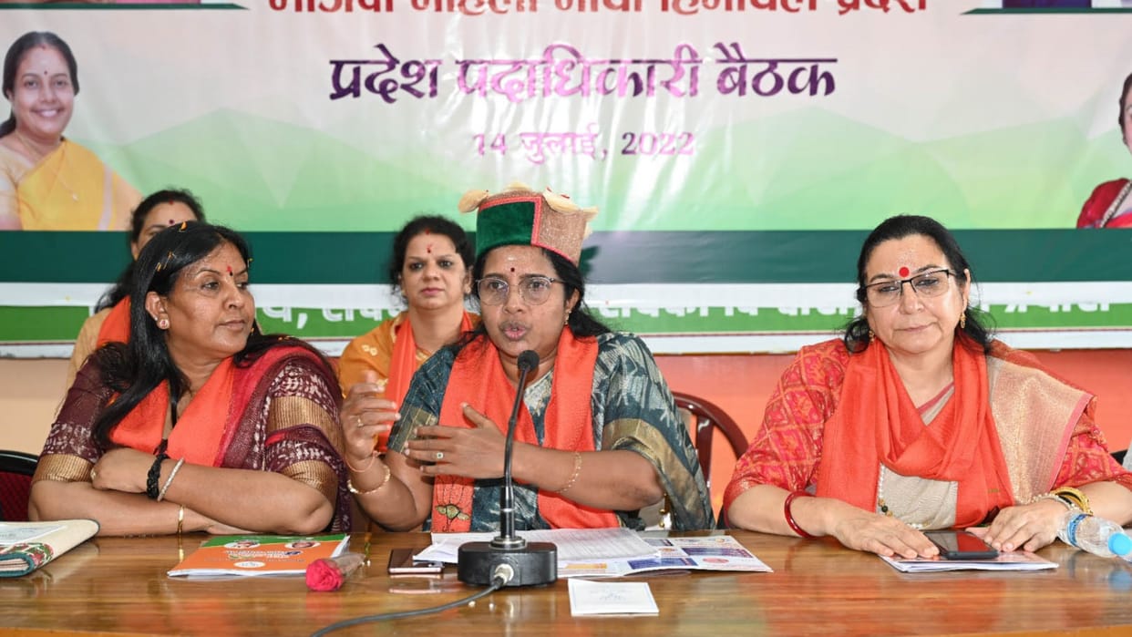 BJP Mahila Morcha National President Vanathi Srinivasan in Shimla