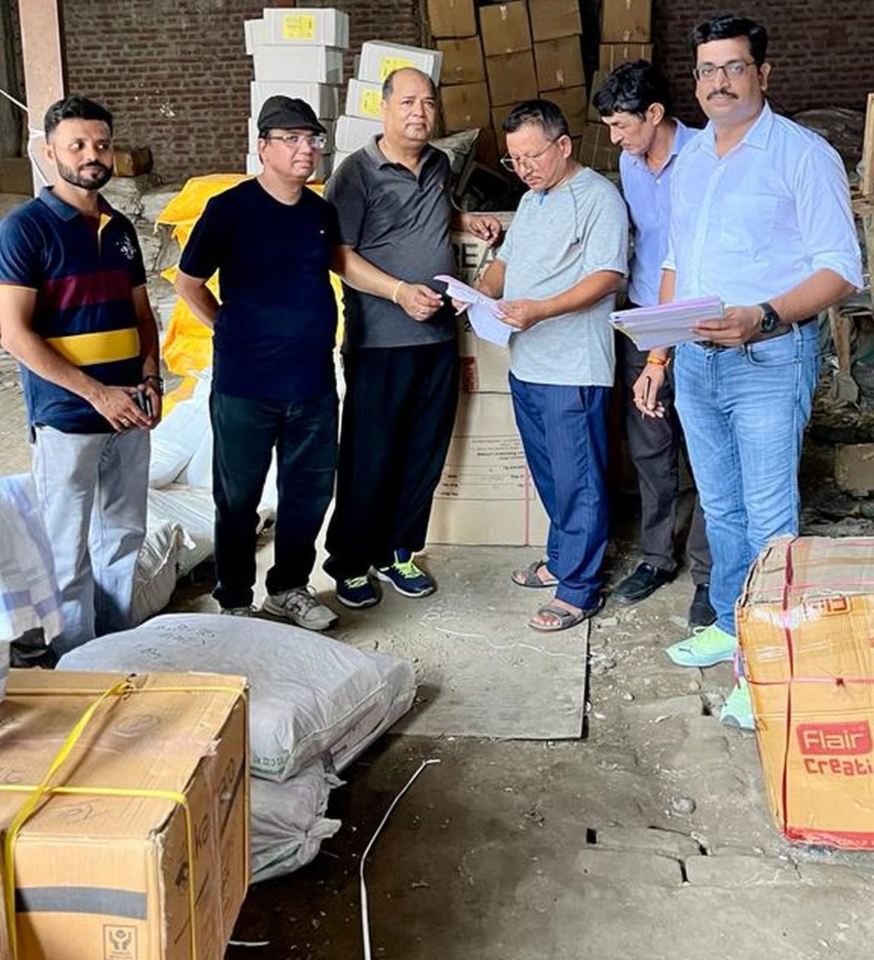GST raid on four godowns of transporters