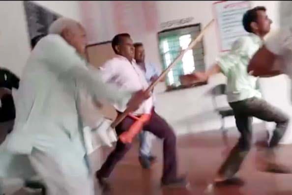 First the head was beaten in the village ... then the relatives were beaten up by running them to the CHC