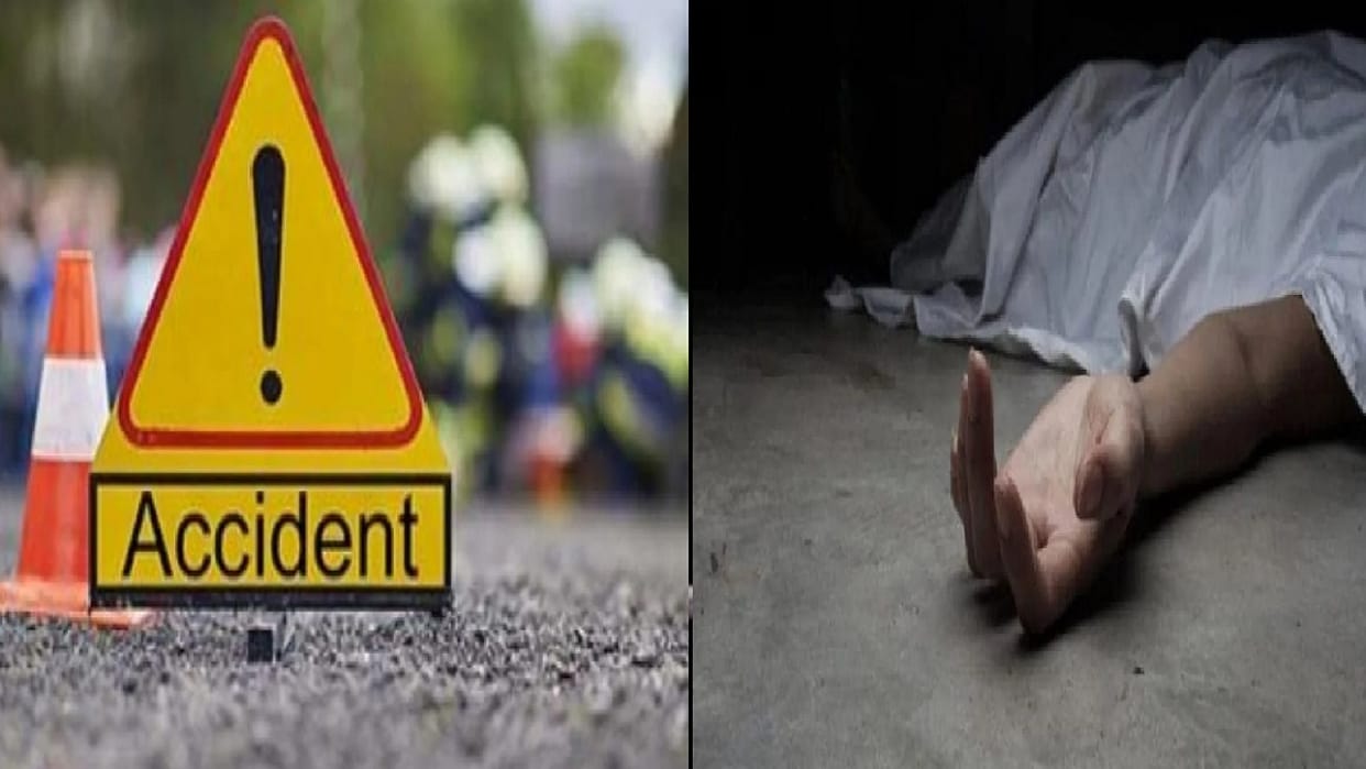 road accident One people died and one injured after hitting a divider in Delhis Vivek Vihar