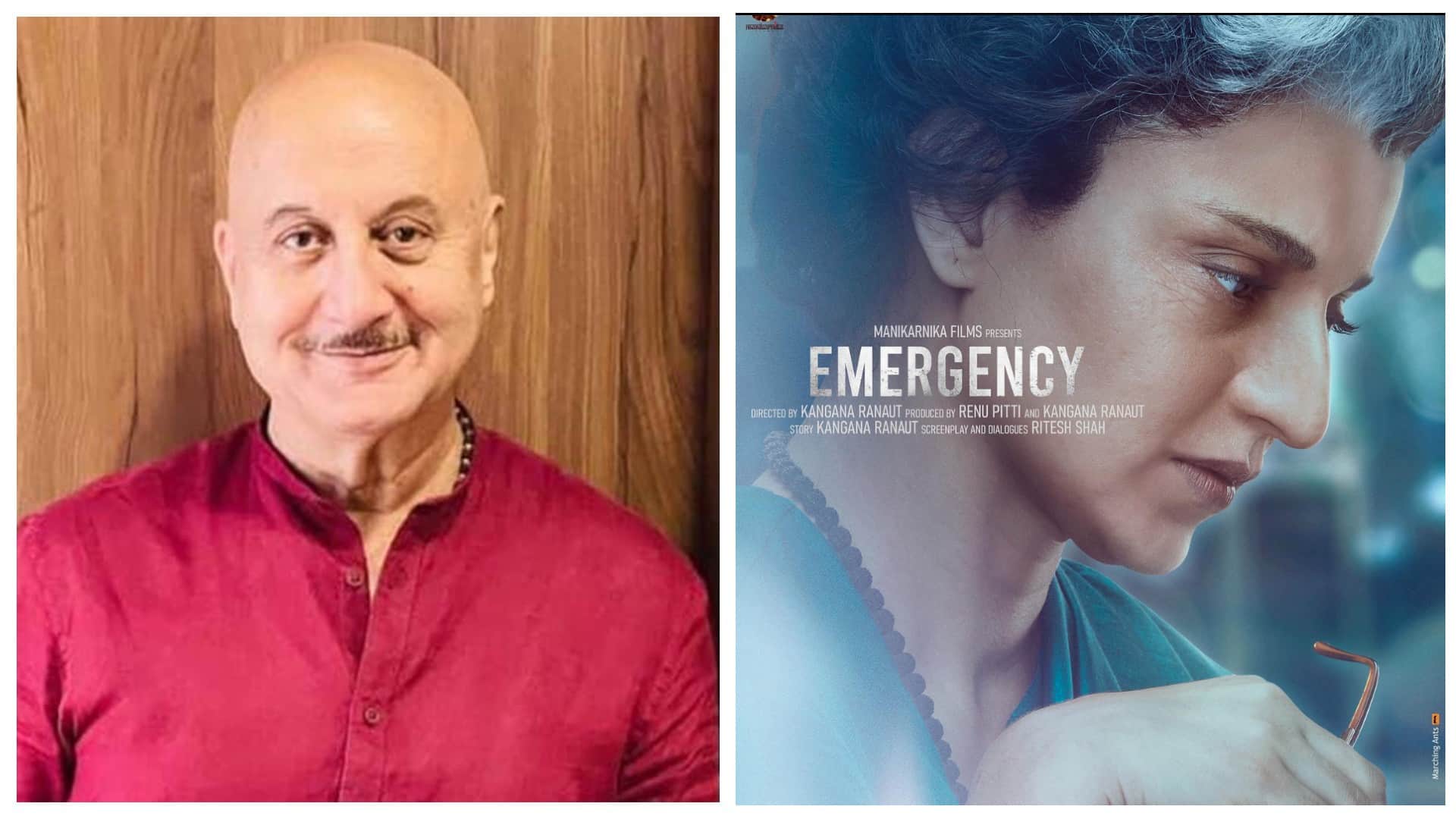 Emergency New Poster out: Anupam Kher as Jaya Prakash Narayan in film starrer Kangana Ranaut as Indira Gandhi