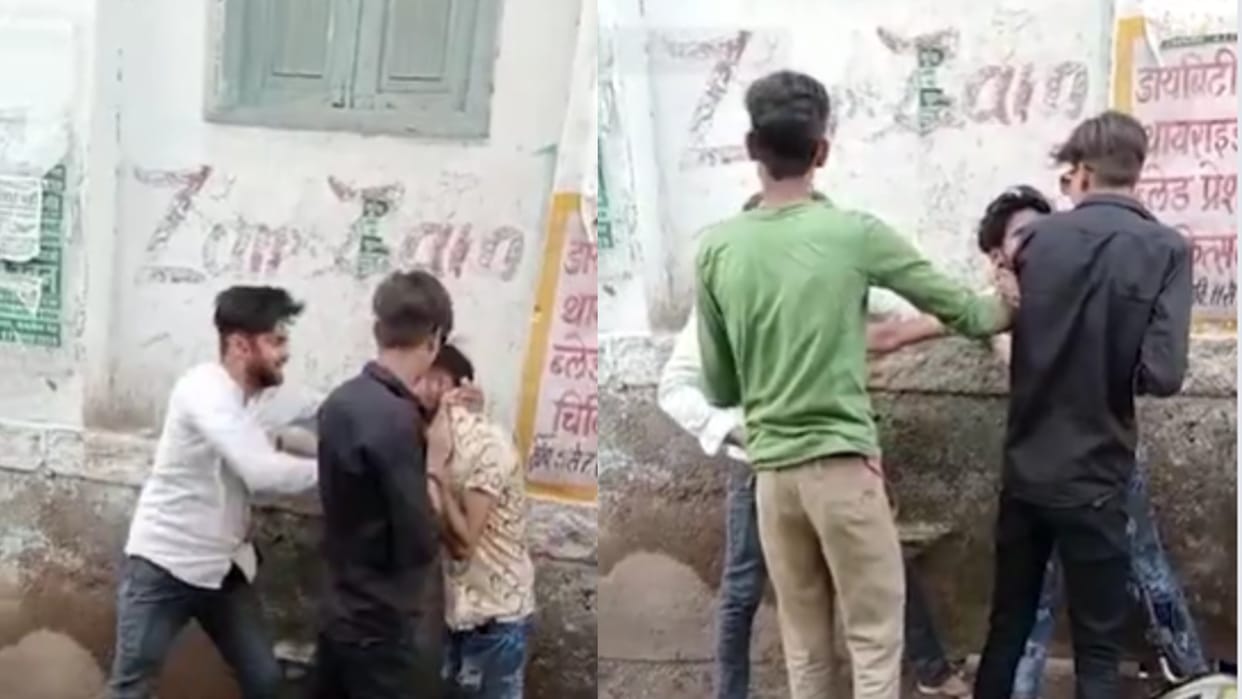 In Vidisha, the passers-by taught a lesson to the man who was molesting the girl student