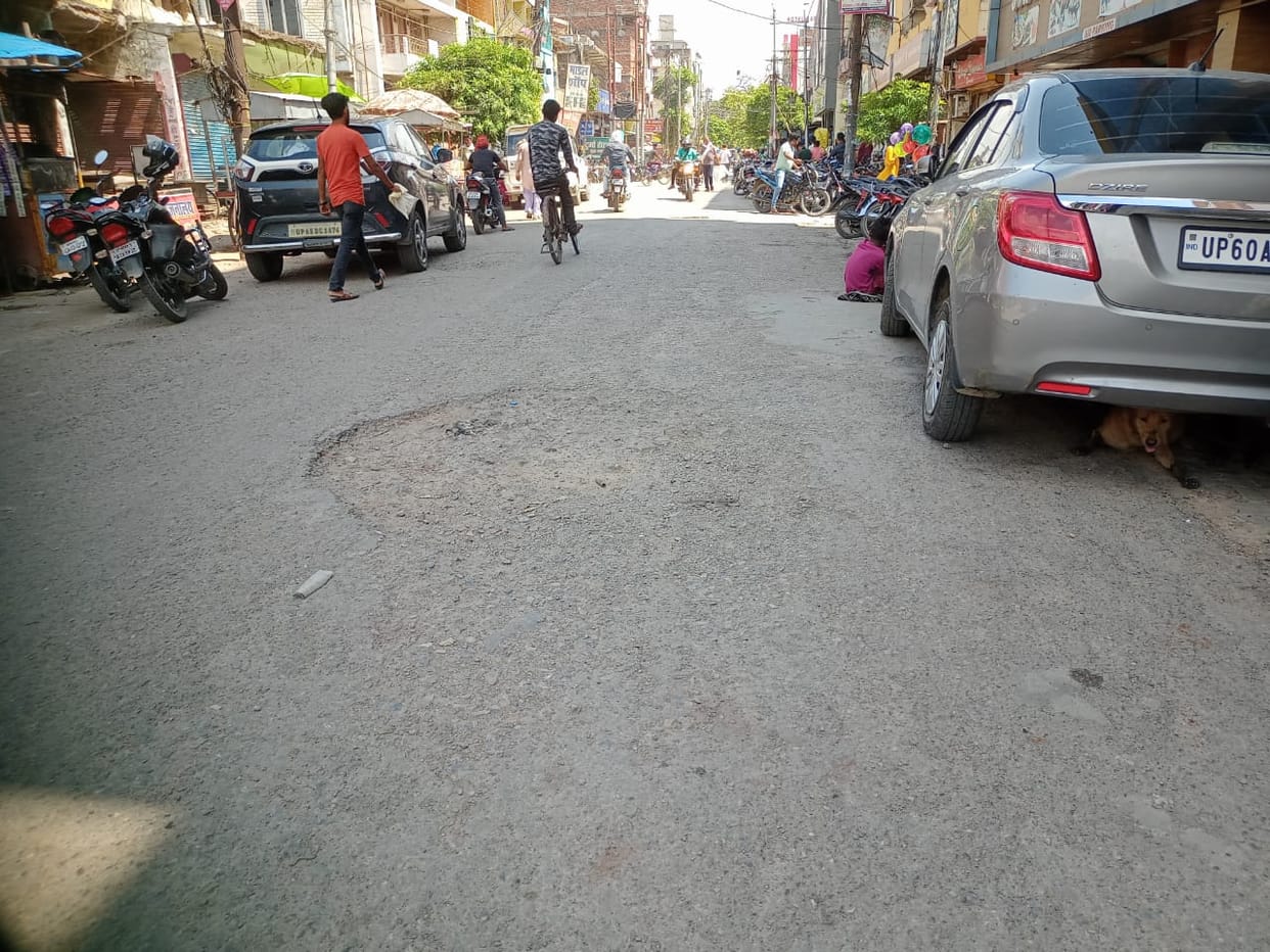 City roads hanging in balance, causing trouble in rain