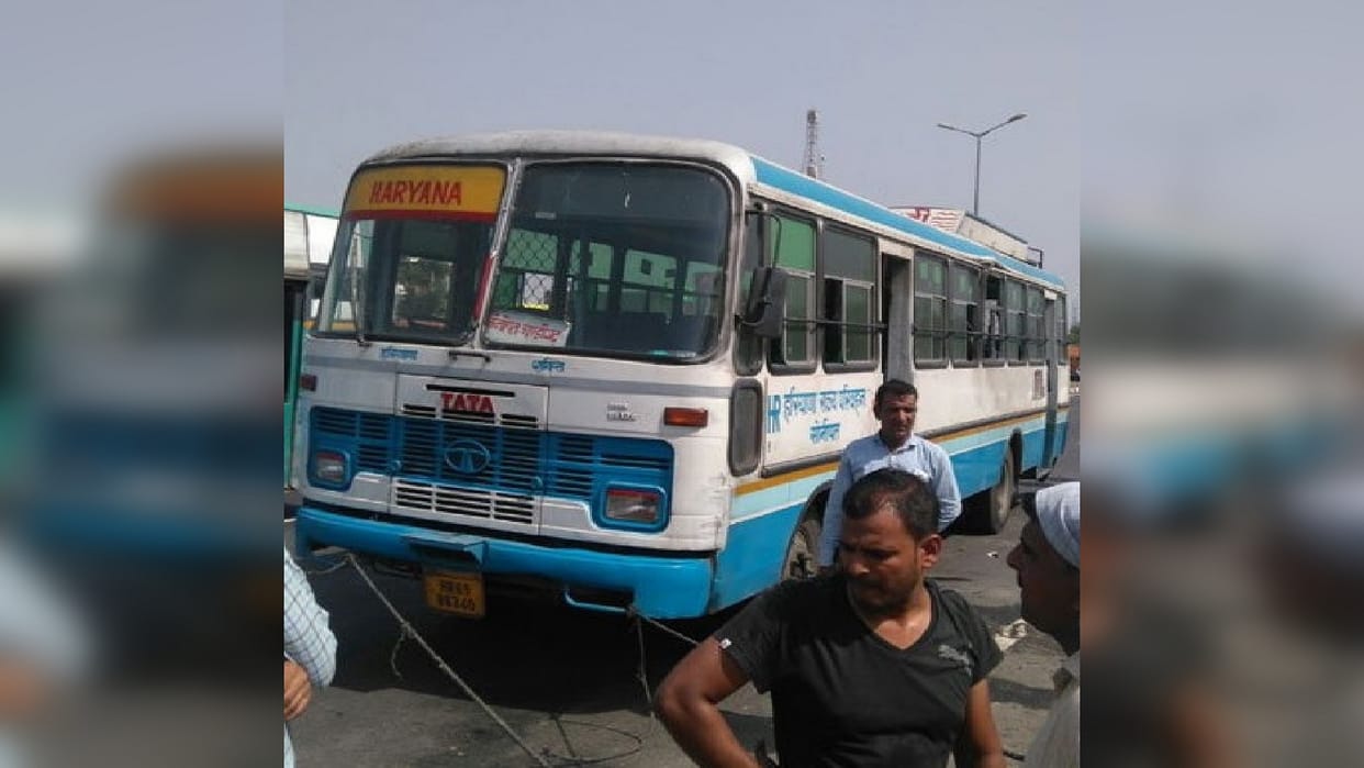 haryana roadways bus City bus driver assaulted on Gurugram Sohna Marg