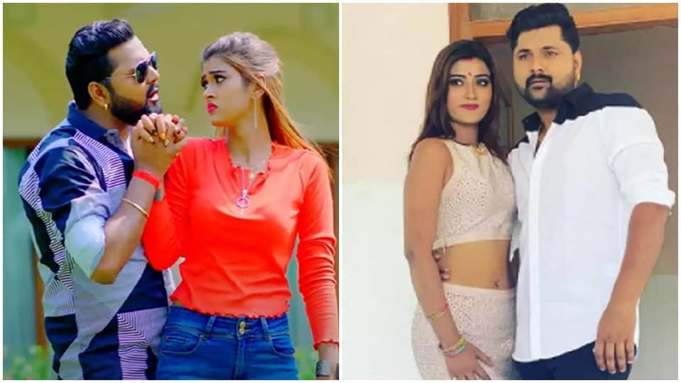 bhojpuri singer samar singh wore a ring to akanksha dubey see actress reaction