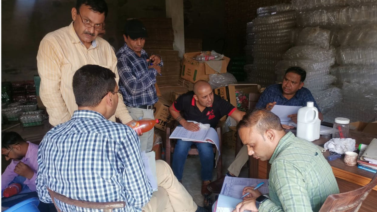 CM Flying raids on cold drinks factory of Shadipur in Jind