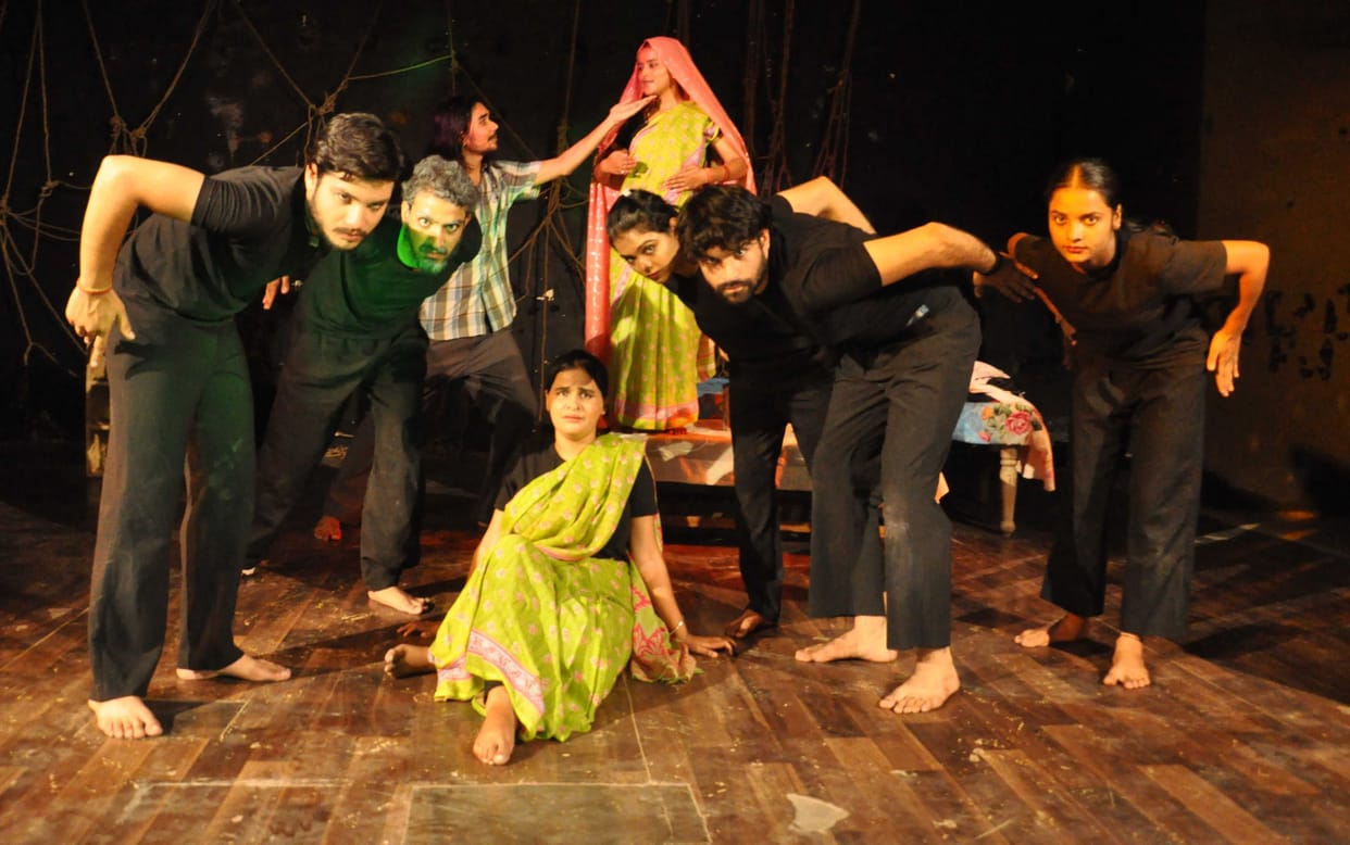 In the play Giddha, the actors showed this is the game of conspiracy, greed and selfishness
