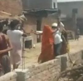 Kanpur dehat : Lekhpal, who arrived in Badshahpur village to remove possession from government land, was beaten up by women