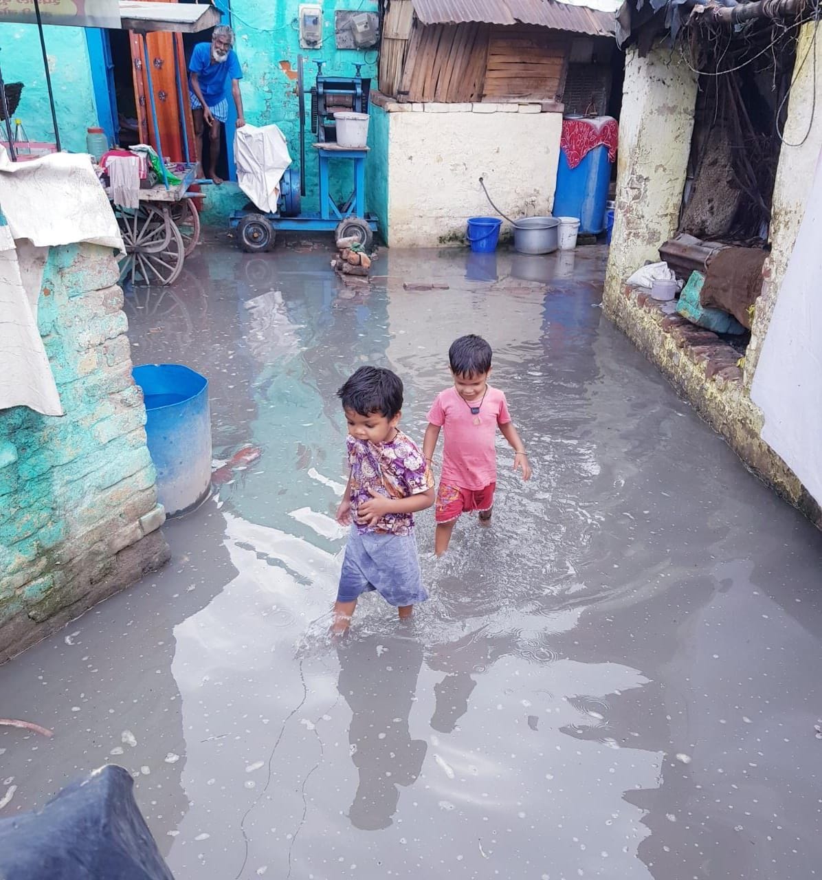 The city got waterlogged in five minutes of rain