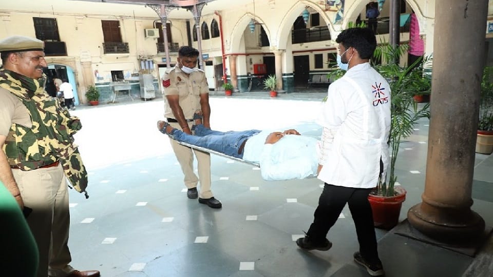 Delhi Security agencies allerted as they got information about the terrorist attack later found it mock drill