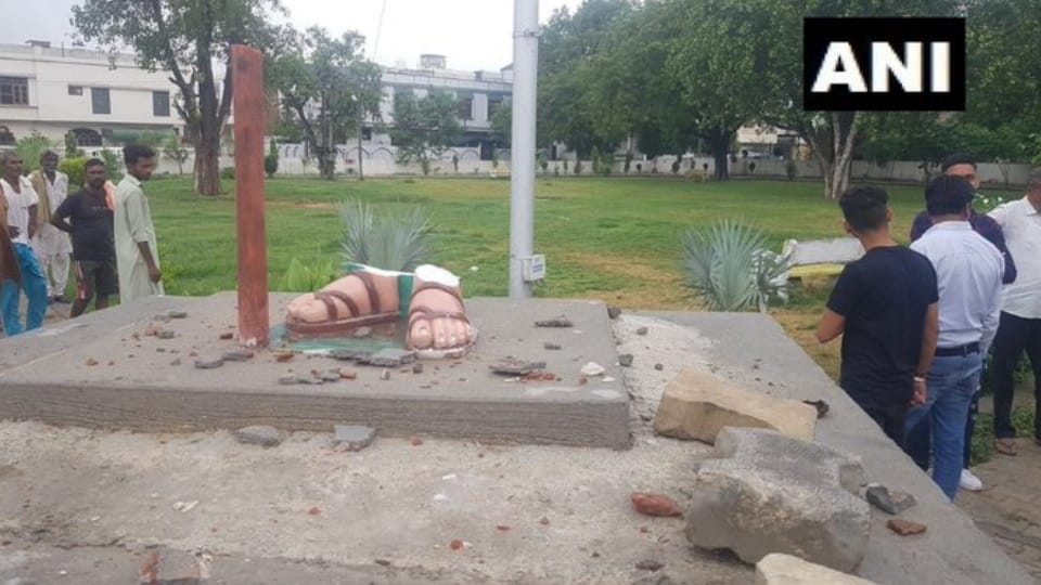 Mahatma Gandhi statue vandalised in Bathinda