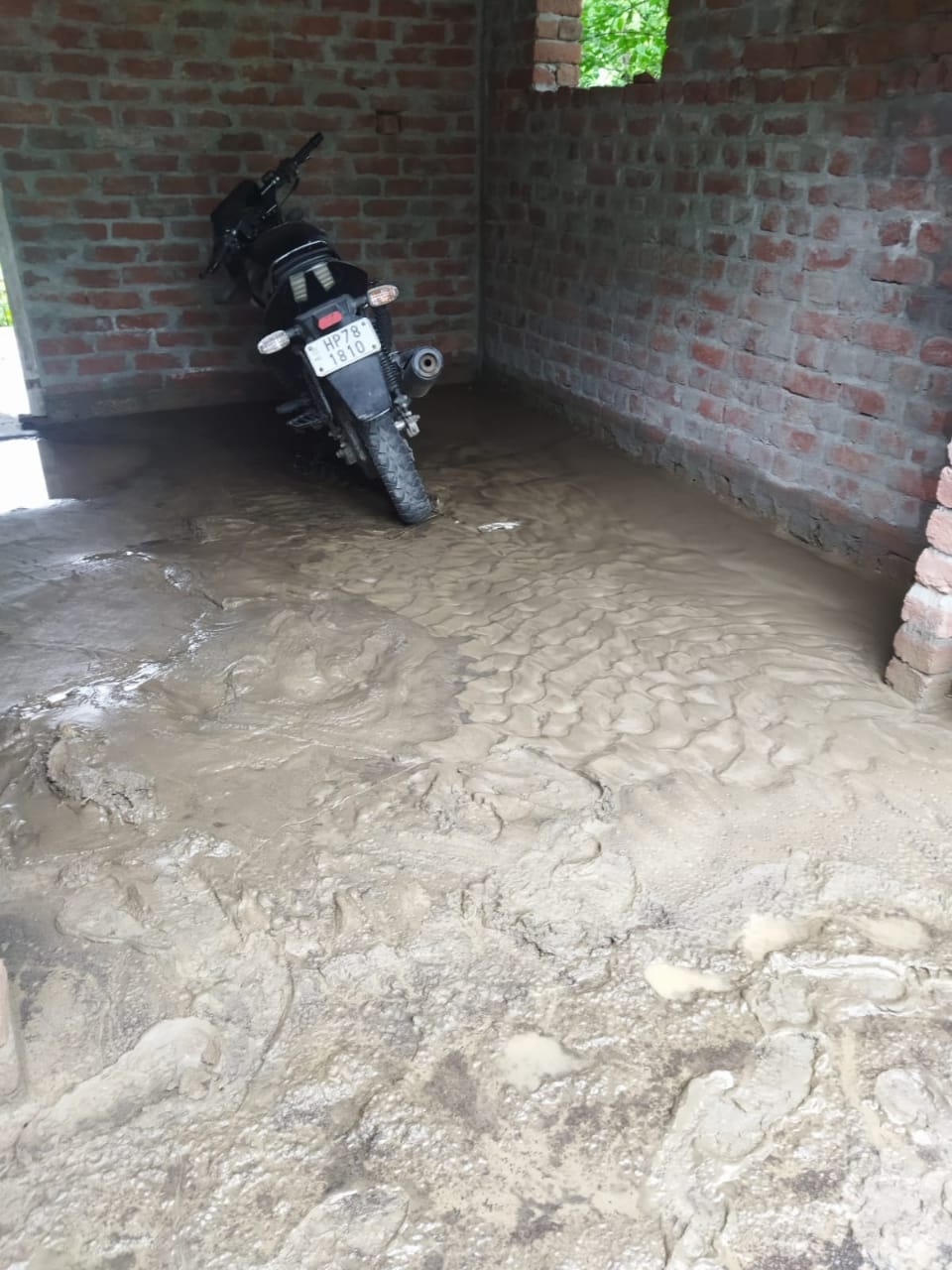 Water entered shops and residential houses in Khadol