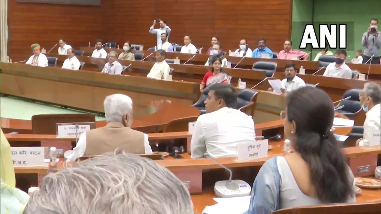 All party meeting called by the government ahead of the Monsoon session of Parliament, begins in Parliament