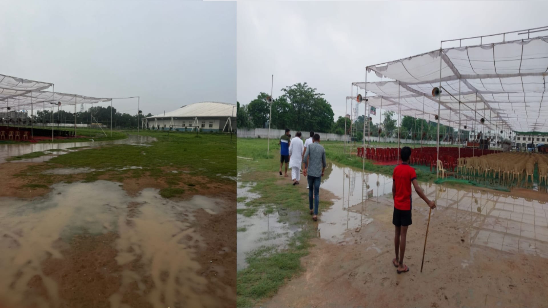 Chaudhary Jayant Singh has postponed the Yuva Panchayat due to rain see photos