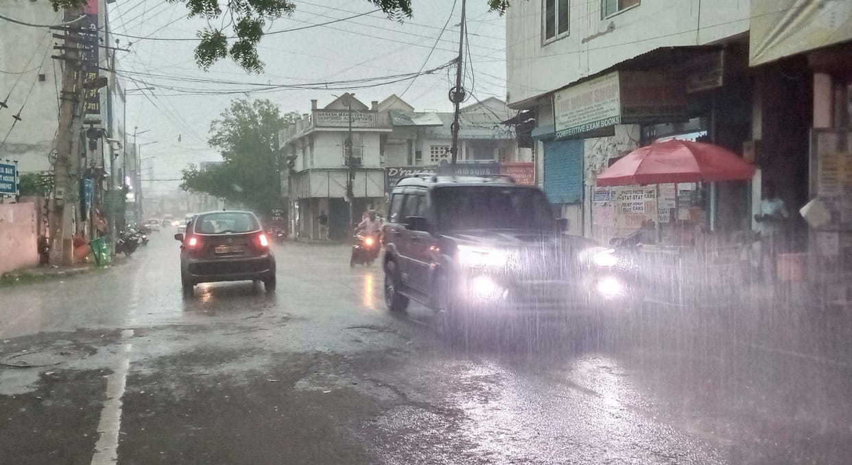 The scorching heat in the morning, the rain soaked it in the afternoon