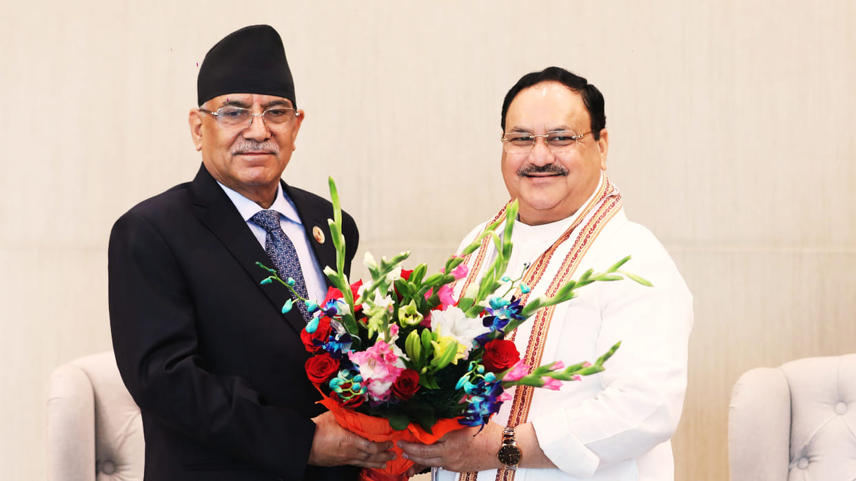 Nepal ex PM Prachanda meets Nadda strengthening ties between countries parties discussed