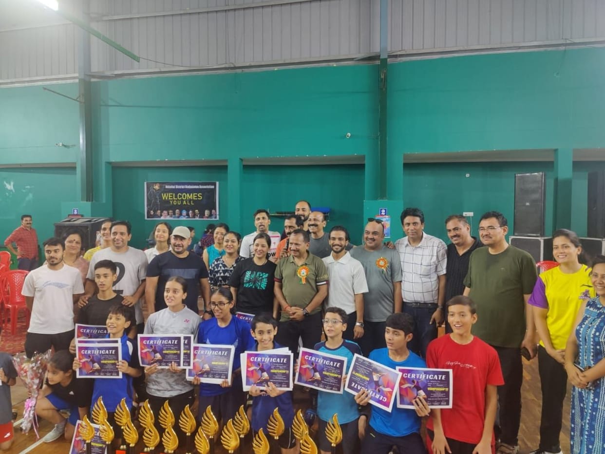 Three day badminton competition ends with prizes