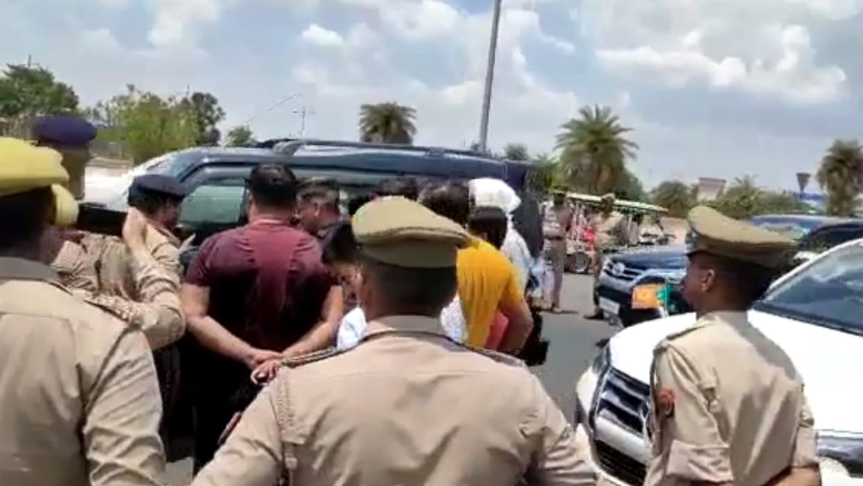 police stopped people for protesting lulu mall.