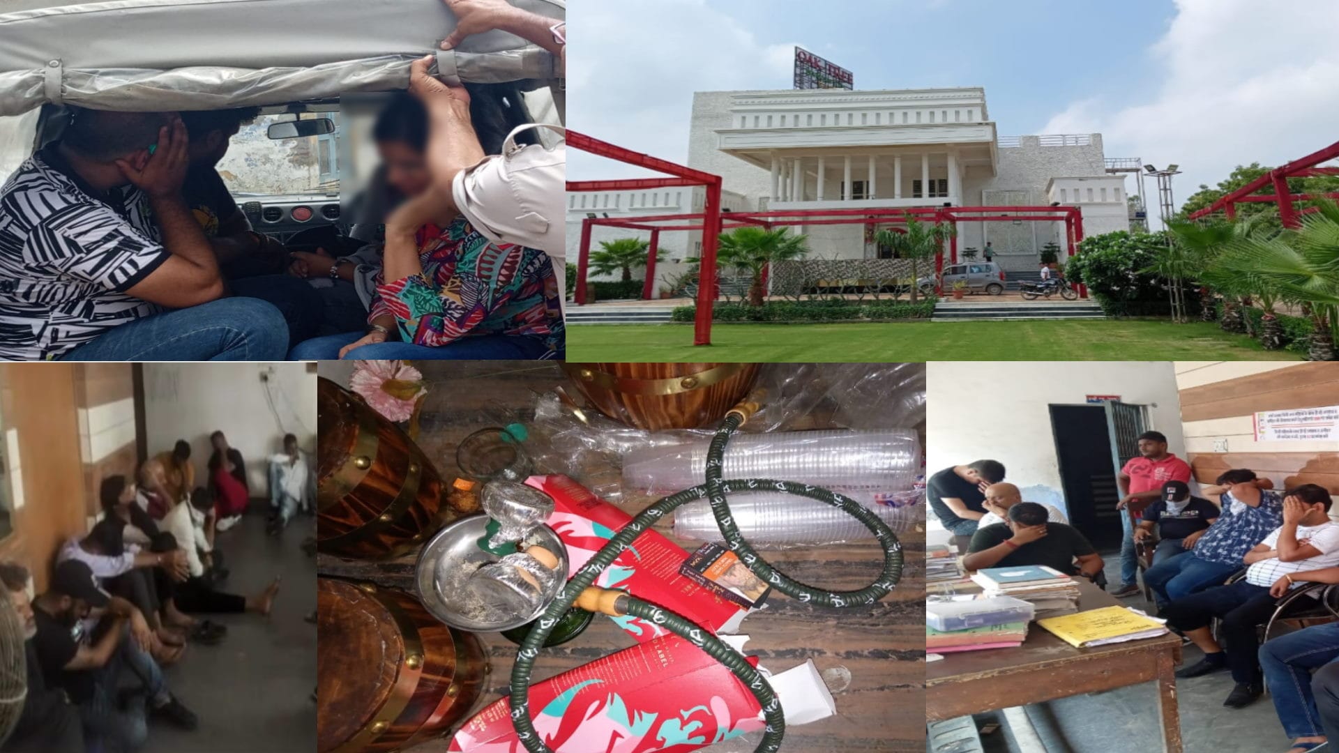 police raided oak tree resort meerut 43 arrested including six women