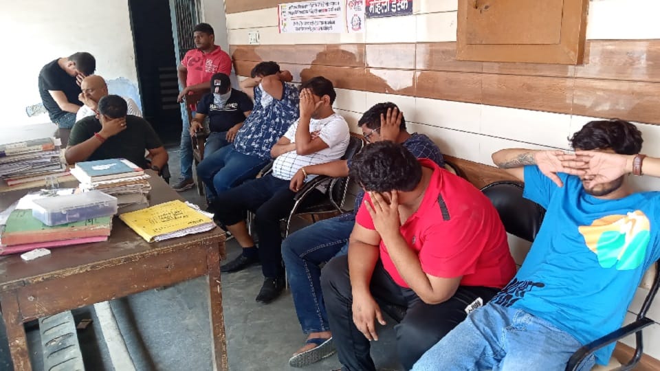 police raided oak tree resort meerut 43 arrested including six women