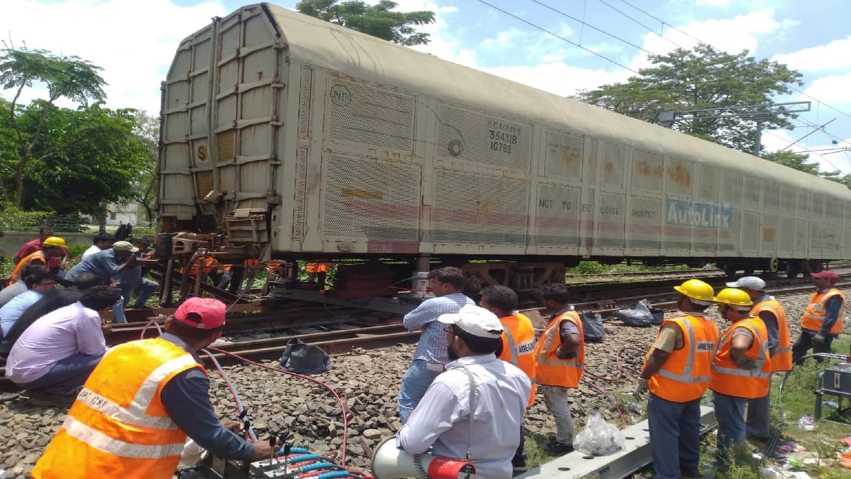 Two wagon derailed from Goods train in Gorakhpur