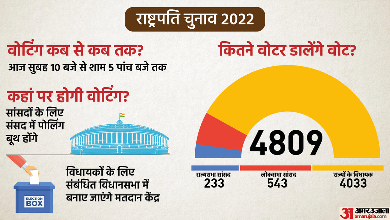President Election 2022 voting know the procedure who will vote rules Droupadi Murmu Yashwant Sinha MLAs MPs news in hindi