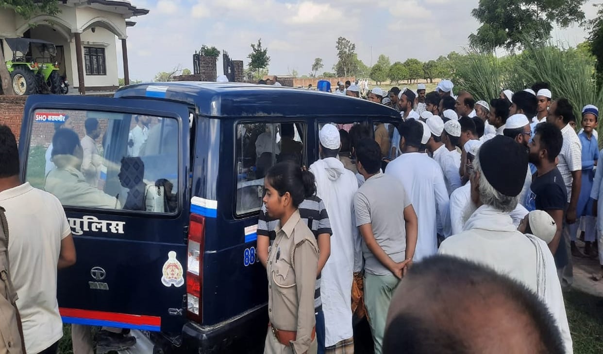 Namaz offered for rain in Sherwan village grounds in azamgarh