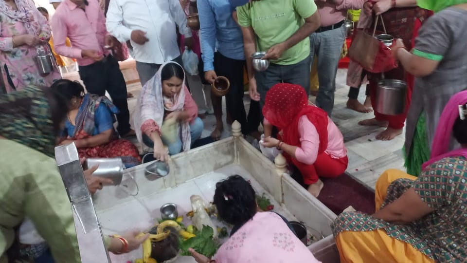 Devotees gathered in Temples on first monday of Sawan 2022 in Haryana