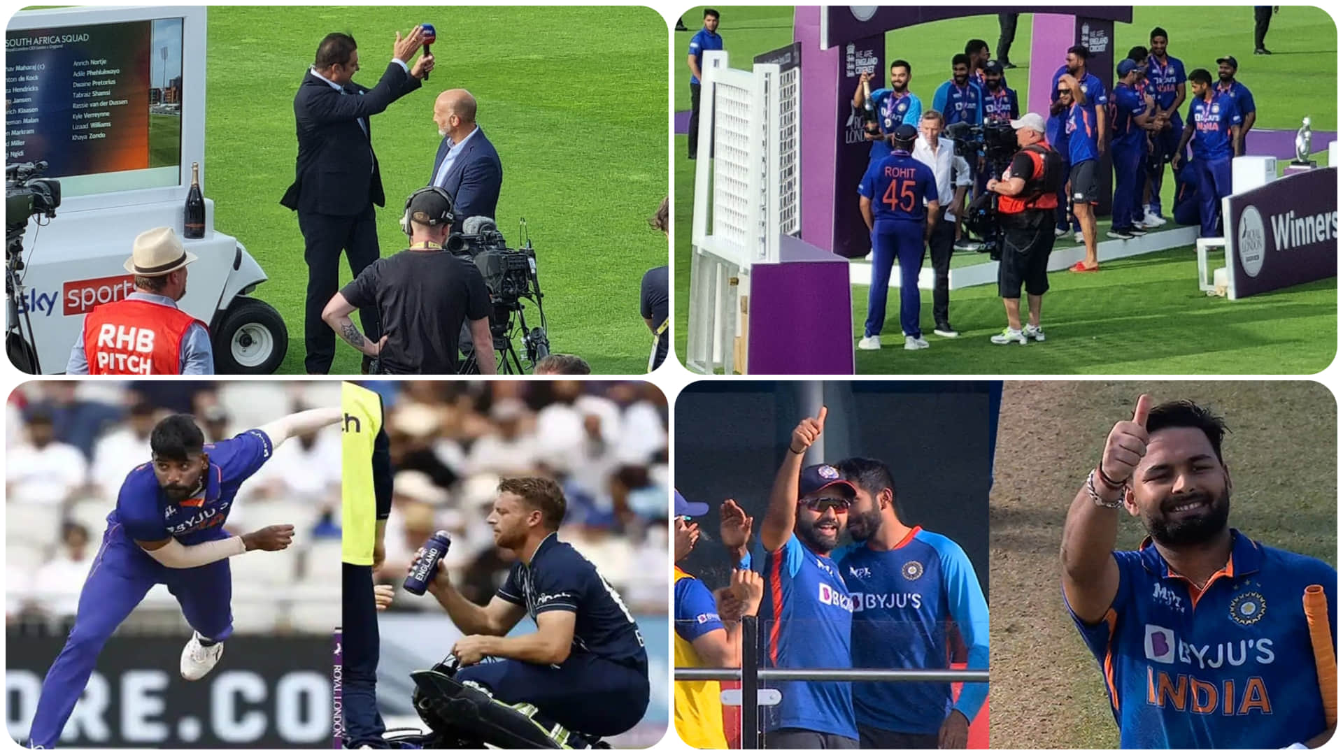 IND vs ENG Photos: पंत के बाद कोहली ने भी शास्त्री को ऑफर की शैंपेन, सिराज ने दो बार बटलर के सिर में मारी गेंद