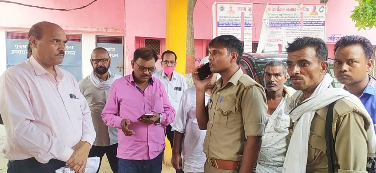Woman working in roadways depot died due to bike collision in Auraiya, police reached the spot