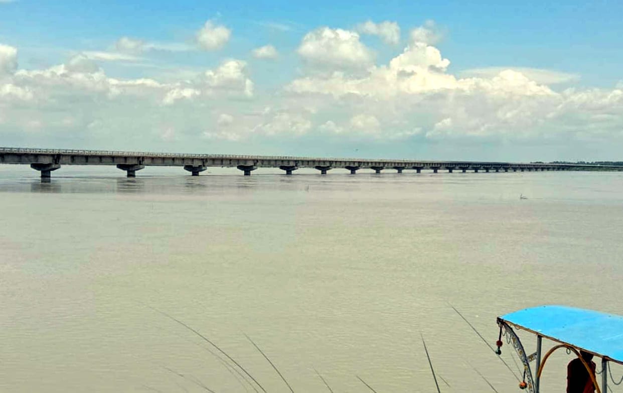 The risk of erosion increased due to the decrease in the water level of the Ganges