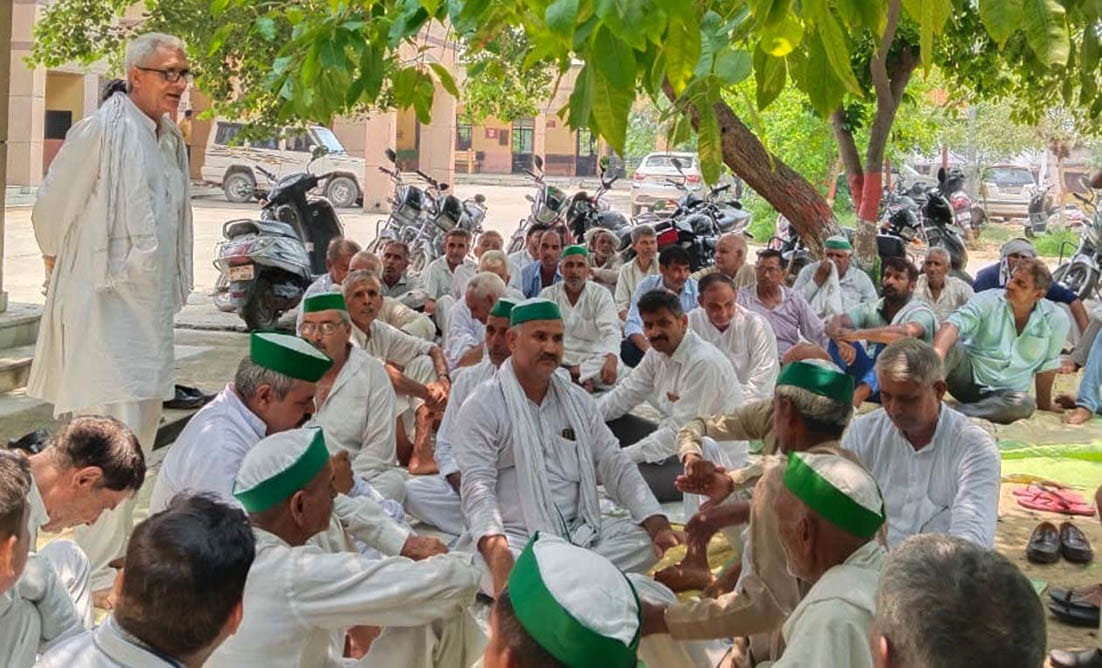 BKU workers protested in Tehsil