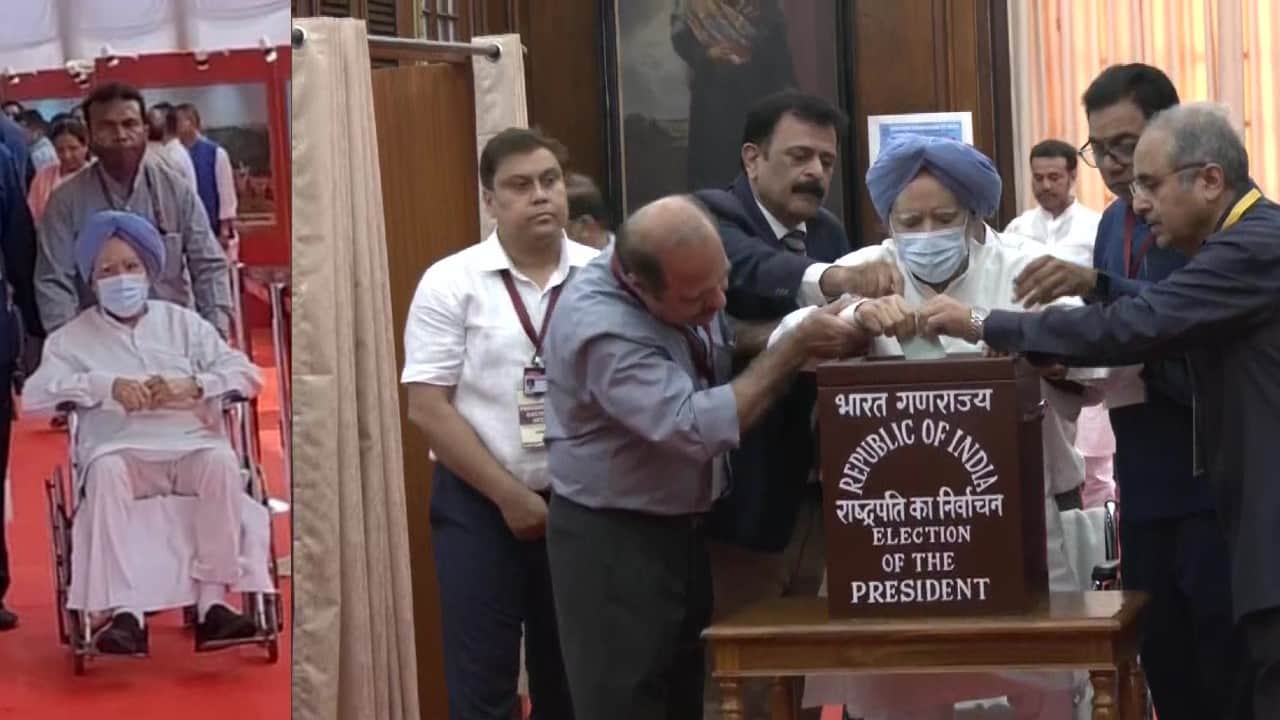 President Election: Prime minister Narendra Modi, Home minister Amit Shah, CM Yogi cast their vote, former PM Manmohan Singh arrived in wheelchair