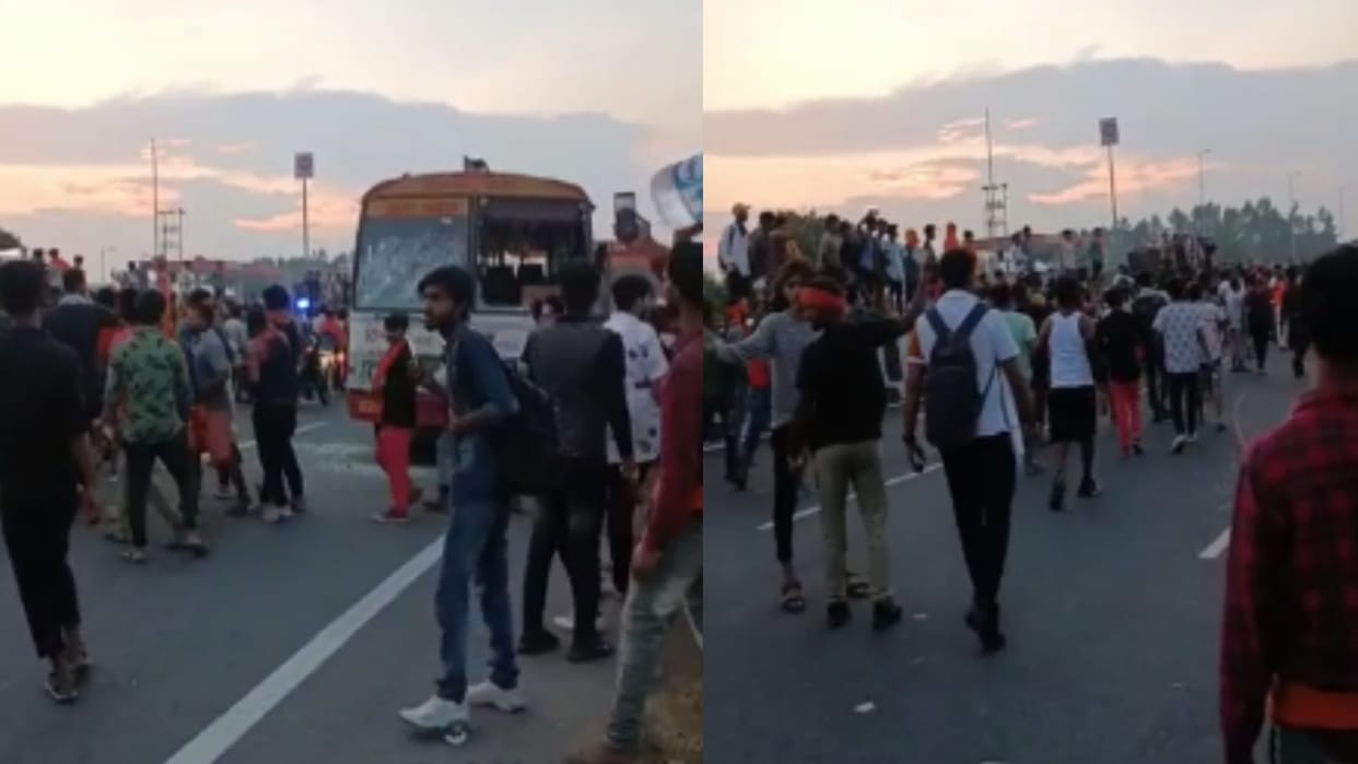 Ruckus after the death of Kanwariyas in a road accident in Amroha, sabotage in seven buses