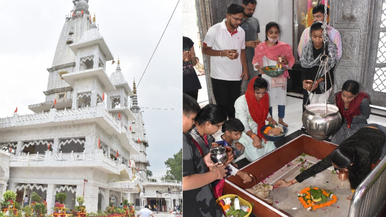 Sawan Somwar: More than 40 thousand Kanwariyas offer Gangajal of attendance at Baba Aughadnath temple in Meer
