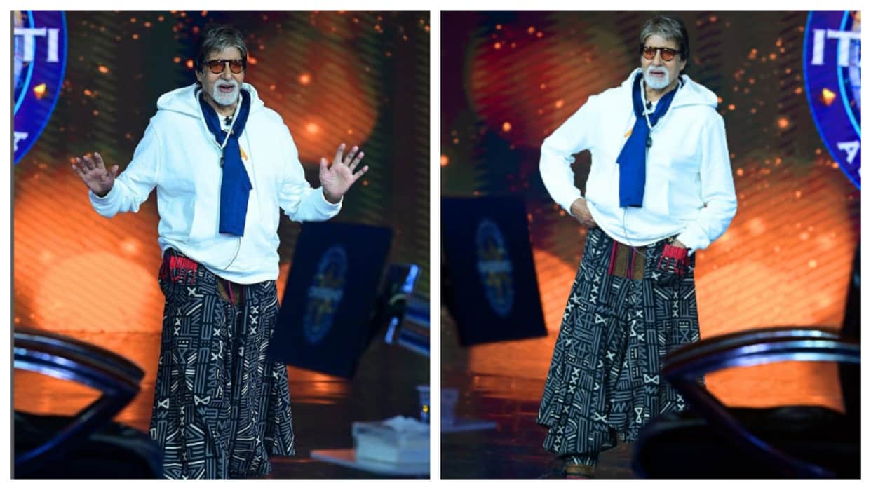 Amitabh Bachchan shares his photos in funny dress fans are comparing with ranveer singh
