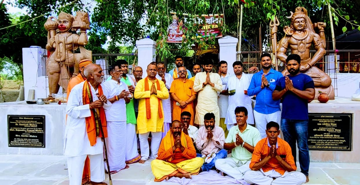 Statue of seven feet Shiva Hanumat installed with Bhagwat Katha