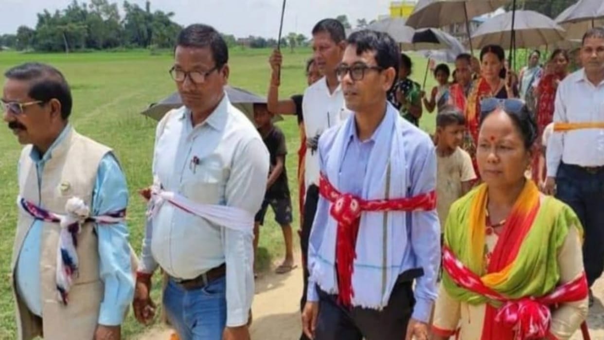 no rain in Nepal public representative tied and taken to temple