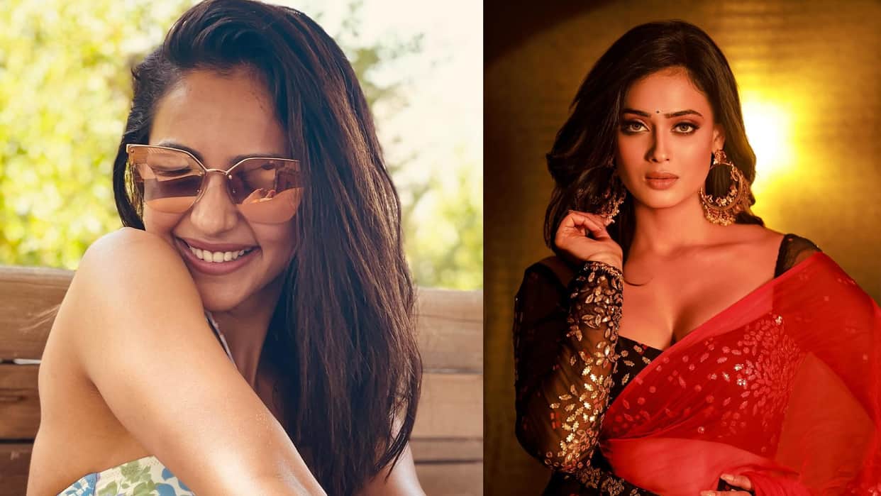 Shweta Tiwari sizzling look in red and black Saree and rakul Preet Singh beautiful pic today celebrity update