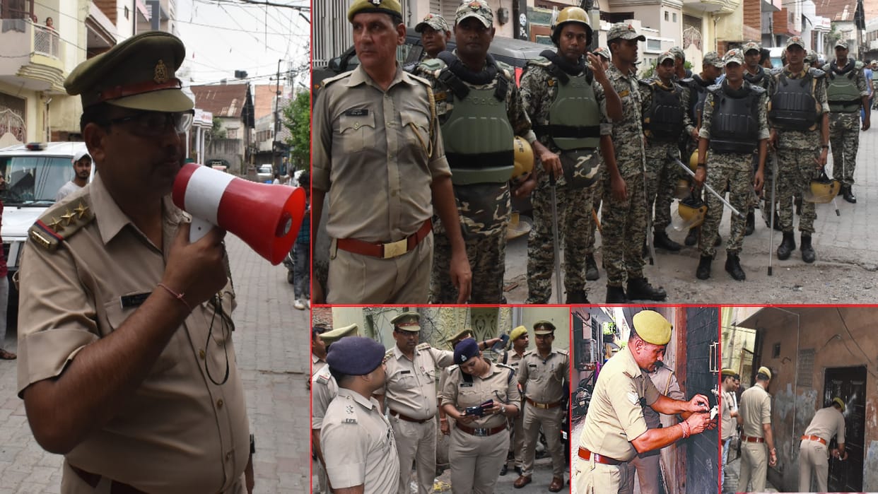 Police attached property of Ajju Kabadi during investigation, police force deployed